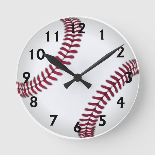 Baseball Runde Wanduhr (Vorderseite)