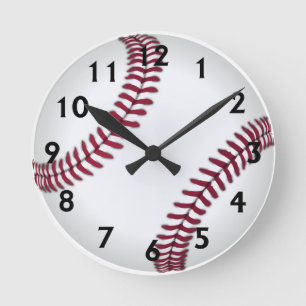 Baseball Runde Wanduhr