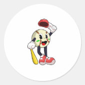 Baseball Runder Aufkleber (Vorderseite)