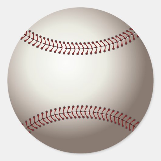 Baseball Runder Aufkleber (Vorderseite)