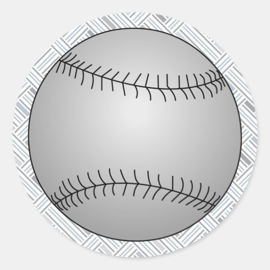 Baseball Runder Aufkleber (Vorderseite)