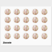 Baseball Runder Aufkleber (Blatt)