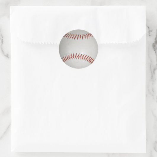 Baseball Runder Aufkleber (Tasche)