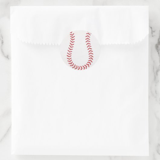 Baseball Runder Aufkleber (Tasche)