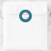 Baseball Runder Aufkleber (Tasche)