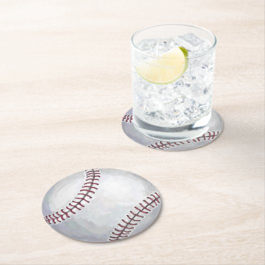 Baseball Runder Pappuntersetzer (Vor Ort)