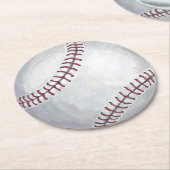 Baseball Runder Pappuntersetzer (Angewinkelt)