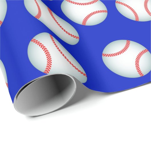 Baseball-Saison Geschenkpapier (Rolleneckpunkt)