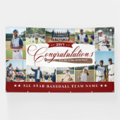 Baseball-Saison-Team-Gratulation-Fotocollage Banner (Horizontal)