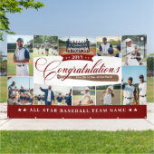 Baseball-Saison-Team-Gratulation-Fotocollage Banner (Außenbereich)