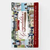 Baseball-Saison-Team-Gratulation-Fotocollage Banner (Vertikal)