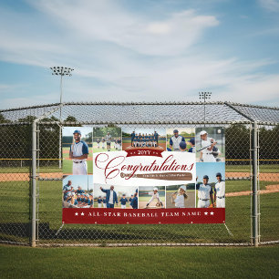 Baseball-Saison-Team-Gratulation-Fotocollage Banner