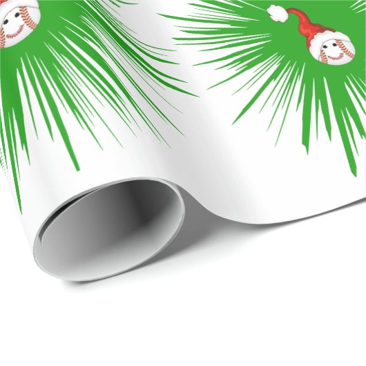 Baseball Sankt Geschenkpapier (Rolleneckpunkt)