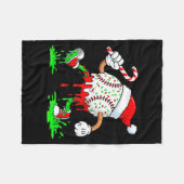 Baseball Santa Hat Christmas Ice Cream Drip Candy Fleecedecke (Vorderseite (Horizontal))