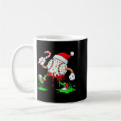 Baseball Santa Hat Christmas Ice Cream Drip Candy  Kaffeetasse (Links)