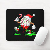 Baseball Santa Hat Christmas Ice Cream Drip Candy  Mousepad (Mit Mouse)