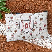 Baseball Santa Monogram Christmas Zubehörtasche