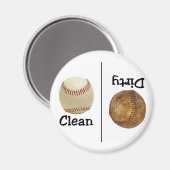 Baseball Saubere Geschirrspülmaschine Magnet (Vorderseite/Rückseite)