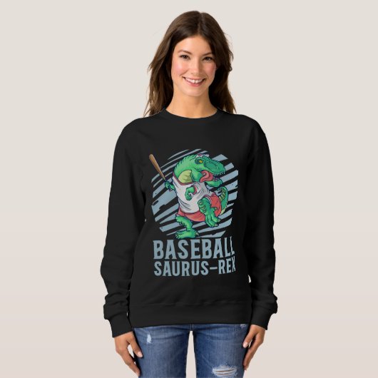 Baseball Saurus Rex for Kids Future Baseball Playe Sweatshirt (Vorne ganz)