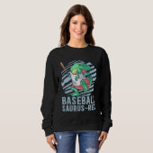 Baseball Saurus Rex für Kinder zukünftige Baseball Sweatshirt (Vorne ganz)