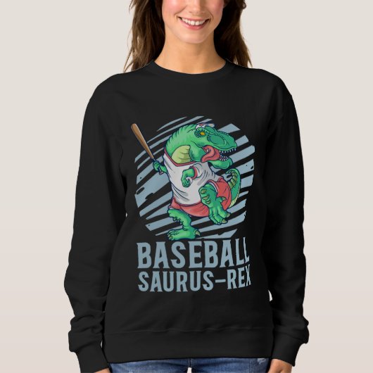 Baseball Saurus Rex für Kinder zukünftige Baseball Sweatshirt (Vorderseite)