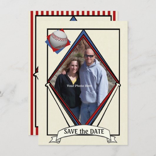 Baseball Save the Date (Vorne/Hinten)