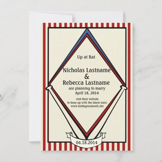 Baseball Save the Date (Rückseite)