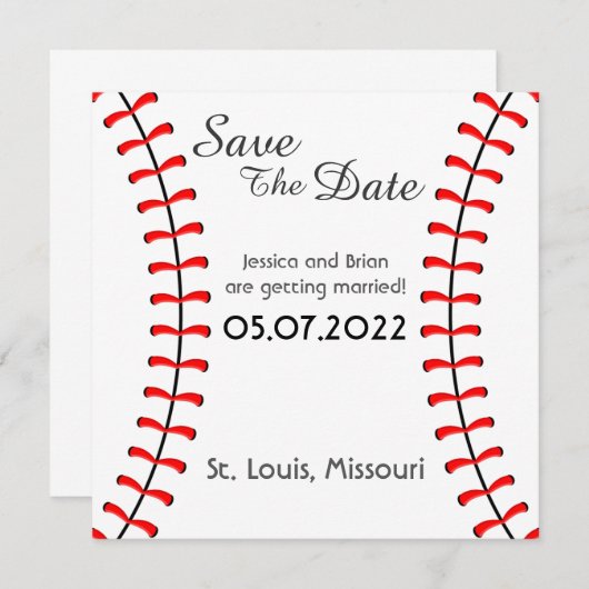 Baseball Save the Date (Vorne/Hinten)