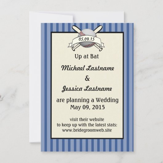 Baseball Save the Date (Rückseite)
