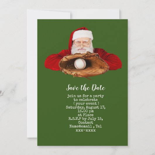 Baseball Save the Date Einladung (Vorderseite)