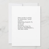 Baseball Save the Date Einladung (Rückseite)