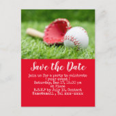 Baseball Save the Date für Baseball-Party Postkarte (Vorderseite)