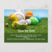 Baseball Save the Date für EASTER-Urlaub Postkarte (Vorderseite)