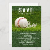 Baseball Save the Date für Party Einladung (Vorne/Hinten)
