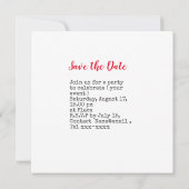 Baseball Save the Date für Party mit Bier (Rückseite)