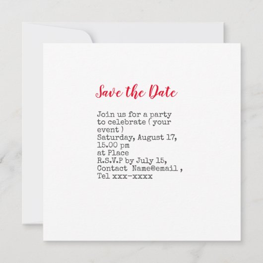 Baseball Save the Date für Party mit Bier (Rückseite)