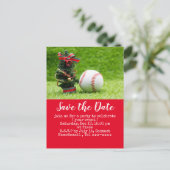 Baseball Save the Date für Weihnachts-Party Postkarte (Stehend Vorderseite)