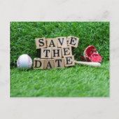 Baseball Save the Date mit Ball und Schläger auf G Postkarte (Vorderseite)