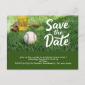 Baseball Save the Date mit Bierglas Postkarte (Vorderseite)