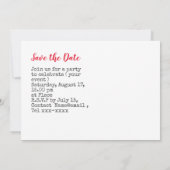 Baseball Save the Date mit der amerikanischen Flag Einladung (Rückseite)