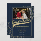 Baseball Save the Date mit Foto (Vorne/Hinten)