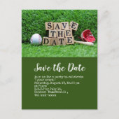Baseball Save the Date mit grünem Ball Postkarte (Vorderseite)