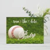 Baseball Save the Date Party Einladung (Stehend Vorderseite)