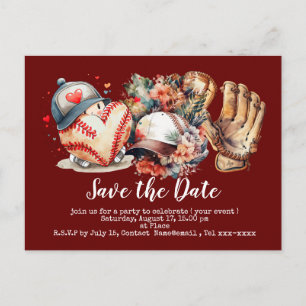 Baseball Save the Date Postkarte