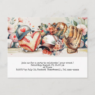 Baseball Save the Date Postkarte