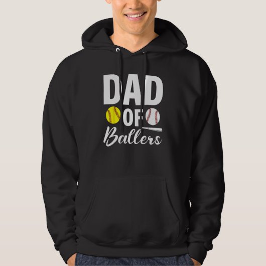 Baseball Saying  Dad of Ballers Hoodie (Vorderseite)