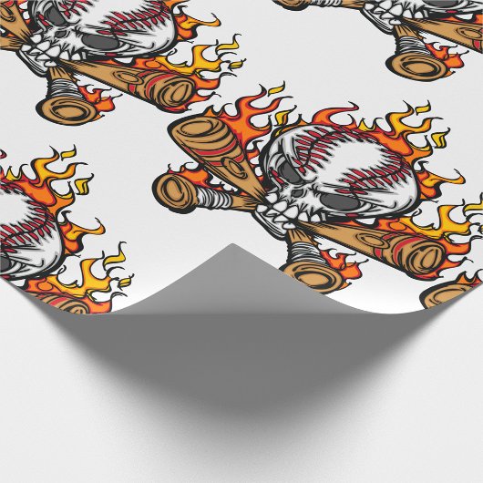 Baseball-Schädel Geschenkpapier