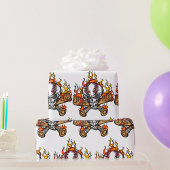 Baseball-Schädel Geschenkpapier