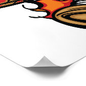 Baseball-Schädel Poster (Ecke)