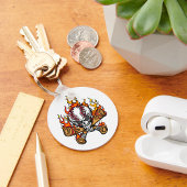 Baseball-Schädel Schlüsselanhänger